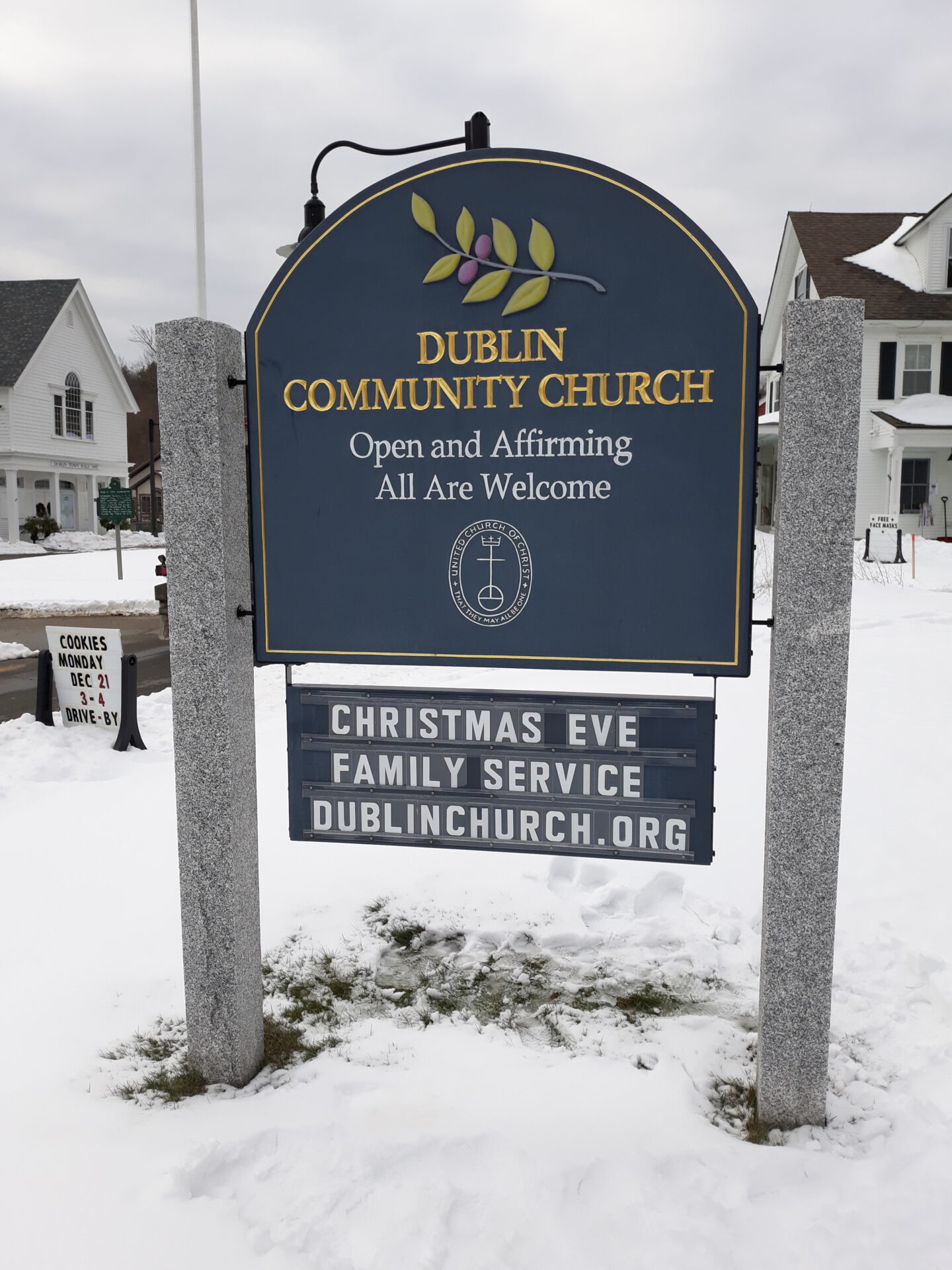 Dublin Community Church - Church Sign 12-21-20
